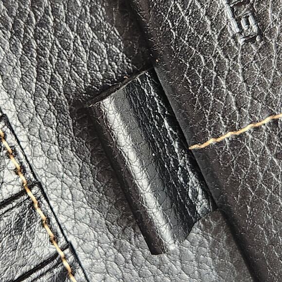 Lavemi Black Leather Full Zip RFID Blocking Wallet Wrist Strap Organizer EUC - Picture 12 of 16